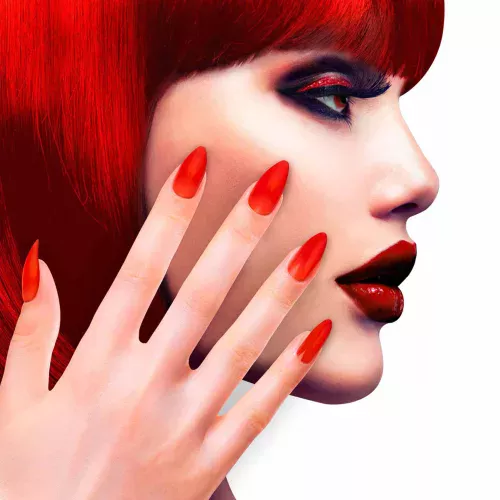 Photo du produit Faux ongles rouges adhésifs adulte