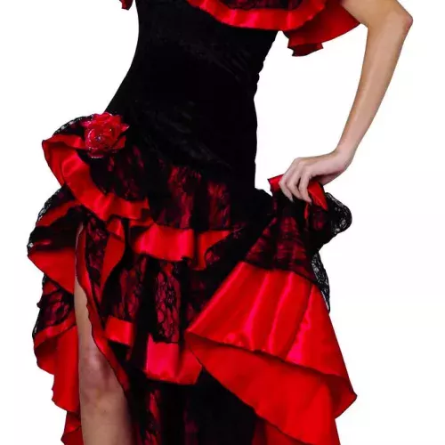 Photo du produit Déguisement danseuse de flamenco femme rouge et noir