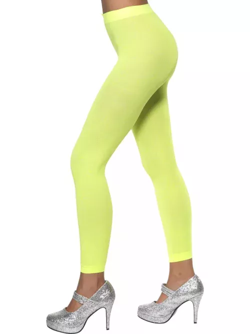 Photo du produit Collants sans pieds vert fluo femme