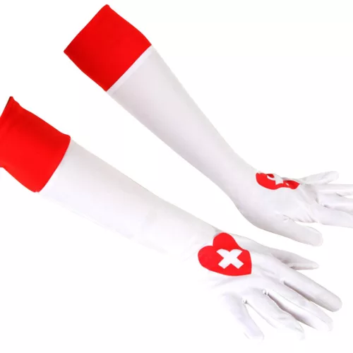 Photo du produit Gants longs blancs infirmière adulte