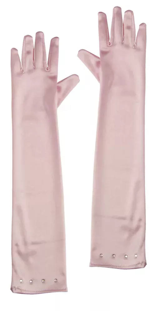 Photo du produit Gants longs roses enfant