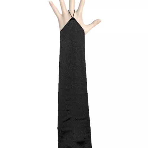 Photo du produit Gants longs satinés noirs sans doigts adulte