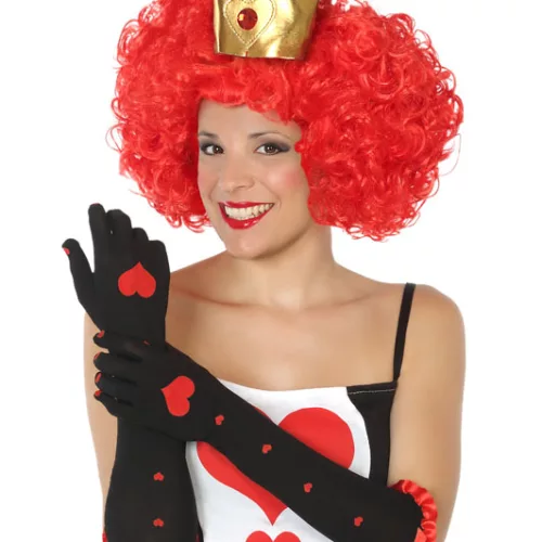 Photo du produit Gants long reine de coeur noir femme