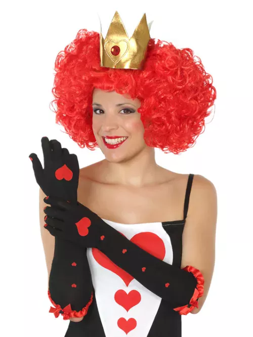 Photo du produit Gants long reine de coeur noir femme