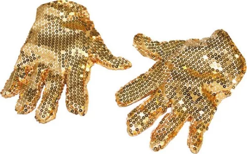 Photo du produit Gants paillettés dorés adulte