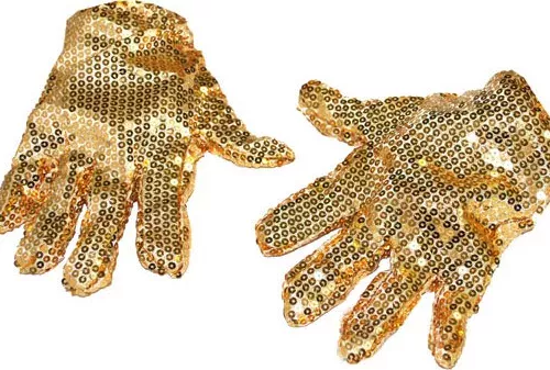 Photo du produit Gants paillettés dorés adulte