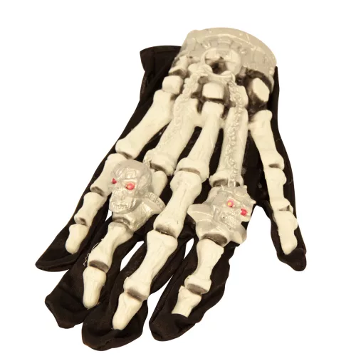 Photo du produit Gants squelette lumineux Halloween adulte
