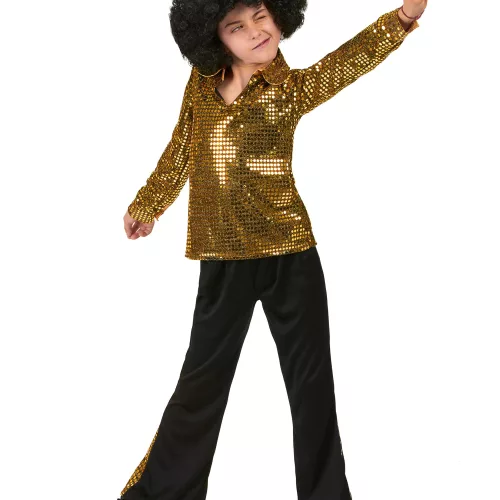 Photo du produit Déguisement Disco Or Sequins Garçon