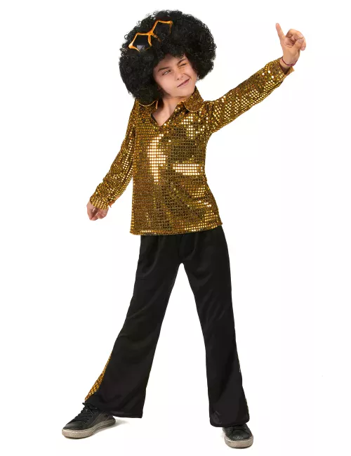 Photo du produit Déguisement Disco Or Sequins Garçon