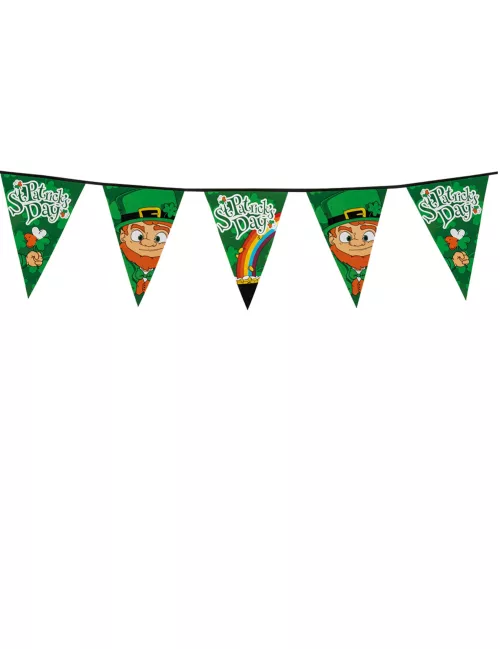 Photo du produit Guirlande à fanions 8 m Saint Patrick