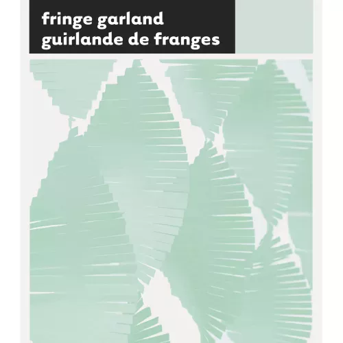 Photo du produit Guirlande à franges en papier vert menthe 2,74 m