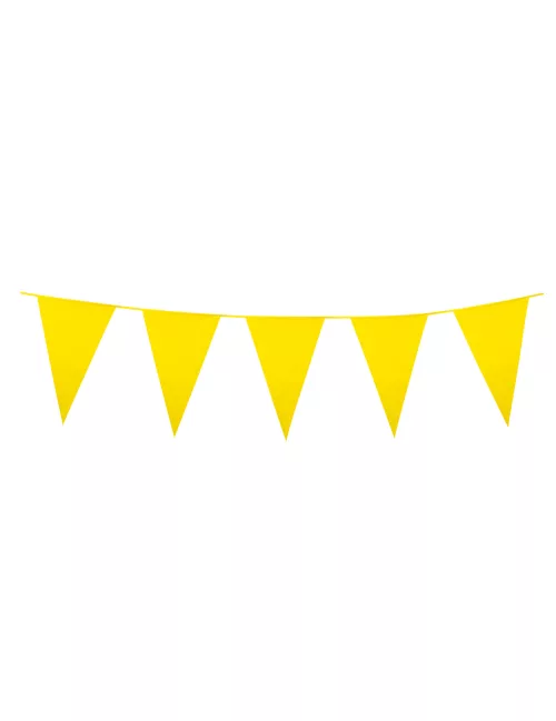 Photo du produit Guirlande à mini fanions jaunes 3 m