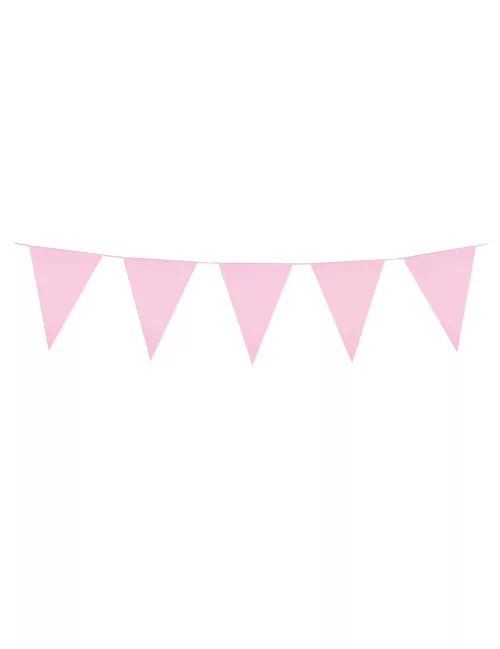 Photo du produit Guirlande à mini fanions rose pâle 3 m
