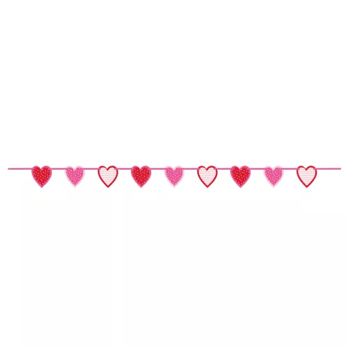 Photo du produit Guirlande coeurs à motifs 196 cm