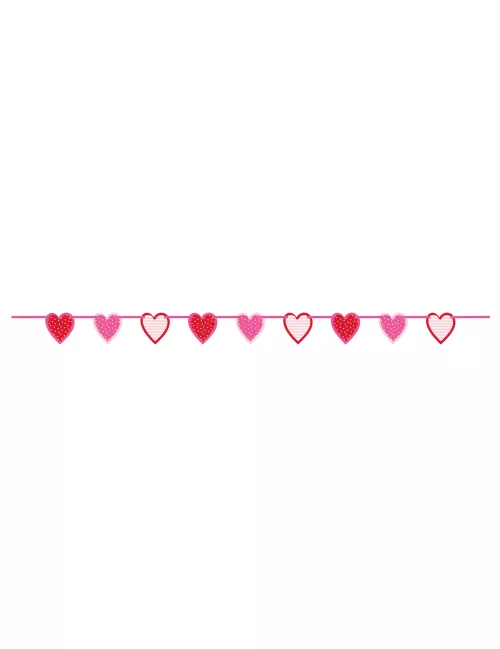 Photo du produit Guirlande coeurs à motifs 196 cm