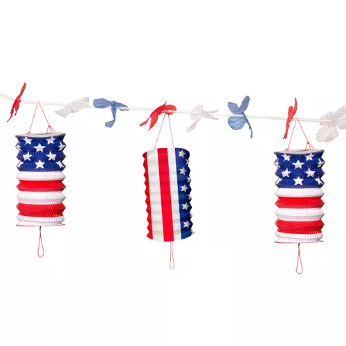 Photo du produit Guirlande de lampions USA 3m