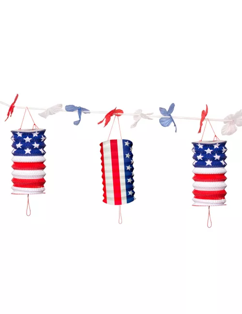 Photo du produit Guirlande de lampions USA 3m
