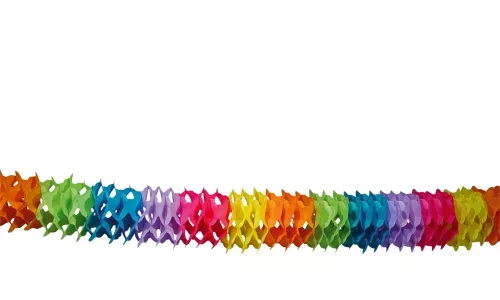 Photo du produit Guirlande en papier multicolore 6 m