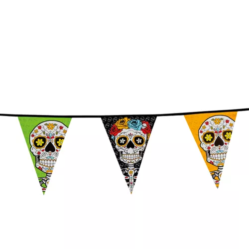 Photo du produit Guirlande à fanions dia de los muertos 10 m