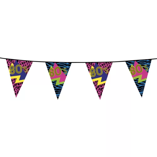 Photo du produit Guirlande fanions 80's Party 6 m