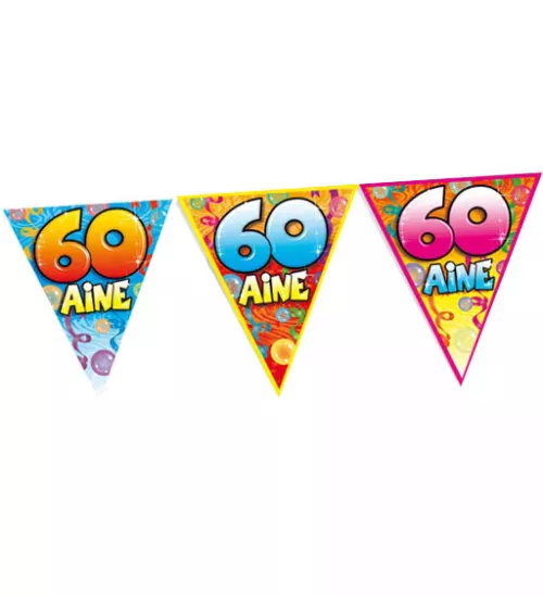 Photo du produit Guirlande fanions anniversaire 60 ans