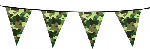 Photo du produit Guirlande fanions papier Camouflage