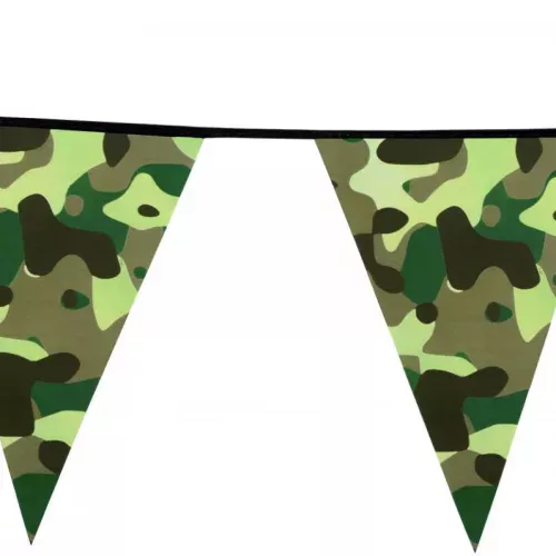 Photo du produit Guirlande fanions papier Camouflage