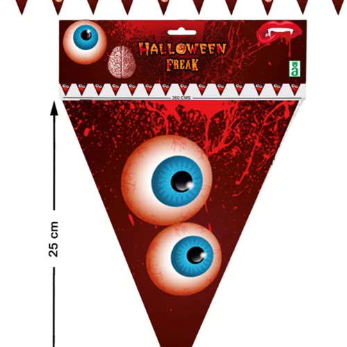 Photo du produit Guirlande à fanions Meurtre d'Halloween 190 cm