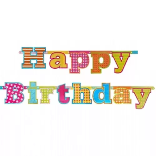 Photo du produit Guirlande Happy Birthday 166 cm