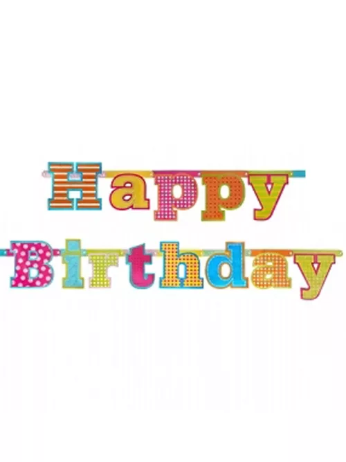 Photo du produit Guirlande Happy Birthday 166 cm