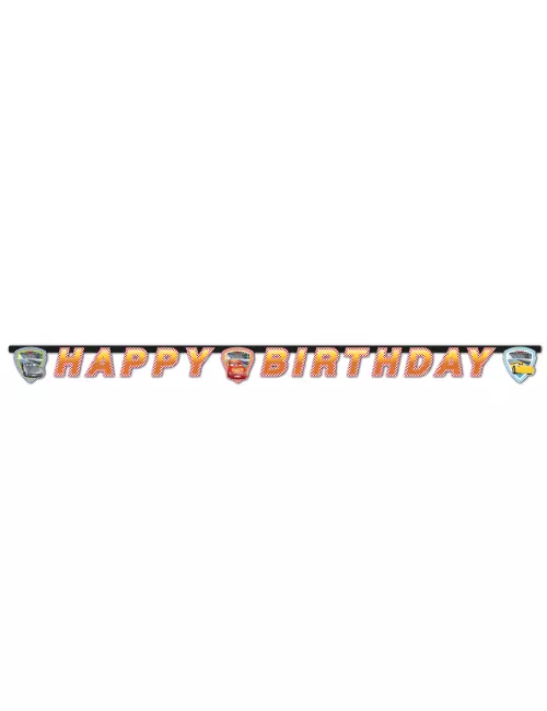 Photo du produit Guirlande Happy Birthday Cars 3 2 mètres
