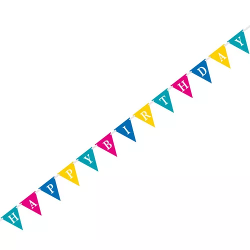 Photo du produit Guirlande Happy birthday fanions