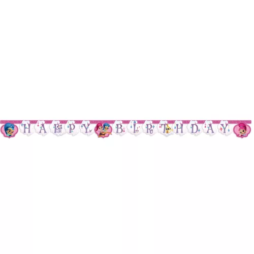Photo du produit Guirlande Happy Birthday Shimmer and Shine 2 m