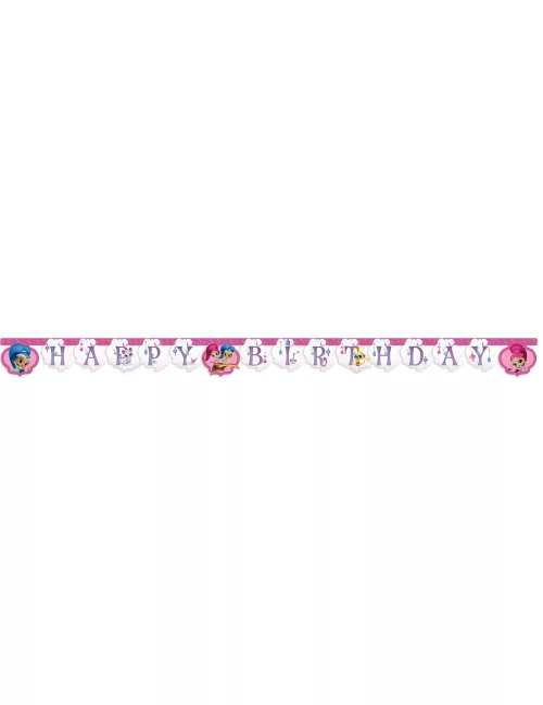 Photo du produit Guirlande Happy Birthday Shimmer and Shine 2 m