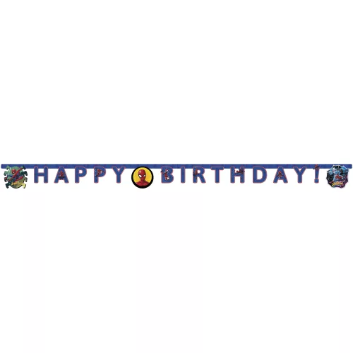 Photo du produit Guirlande happy birthday Spiderman 200 x 16 cm