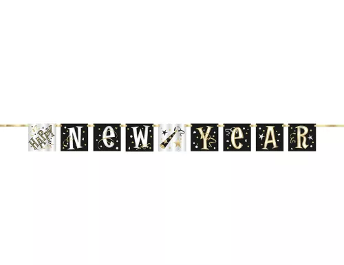 Photo du produit Guirlande en carton Happy New Year 1,50 m