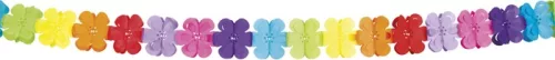 Photo du produit Guirlande multicolore papier fleurs 4 mètres