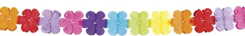 Photo du produit Guirlande multicolore papier fleurs 4 mètres