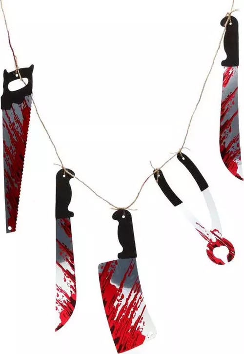 Photo du produit Guirlande outils ensanglantés 118 cm