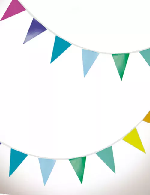 Photo du produit Guirlande petits fanions multicolores 2 m