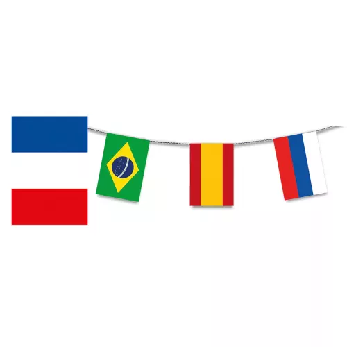 Photo du produit Guirlande plastique 32 Pays Coupe du Monde 13 m