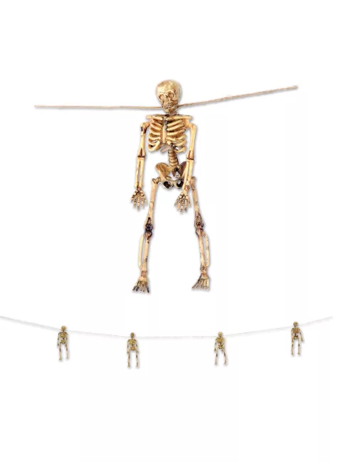 Photo du produit Guirlande de squelettes pendus 156 cm