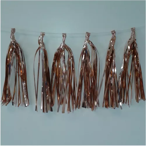 Photo du produit Guirlande tassel rose gold métallisé ignifugé 2,50 m