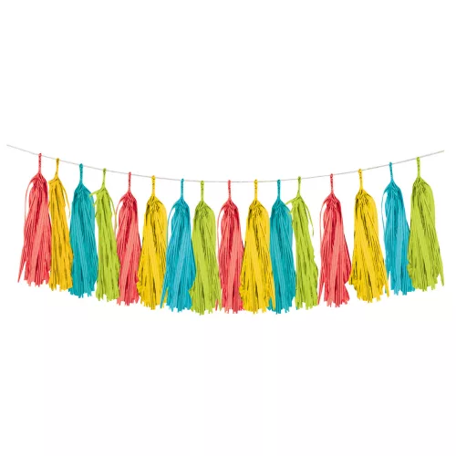 Photo du produit Guirlande tassel multicolore Fiesta 20,3cm x 2,5m