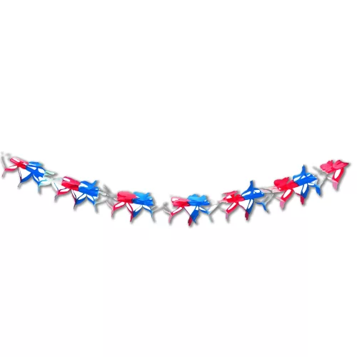 Photo du produit Guirlande zinnia tricolore papier ignifugé 4,5 m