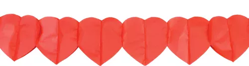 Photo du produit Guirlande papier coeurs rouge