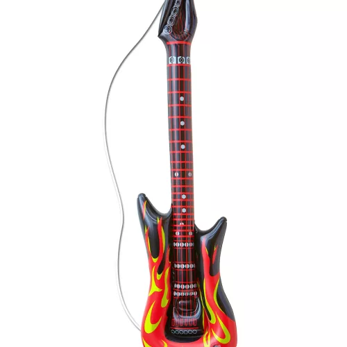 Photo du produit Guitare rock en flammes gonflable 105 cm