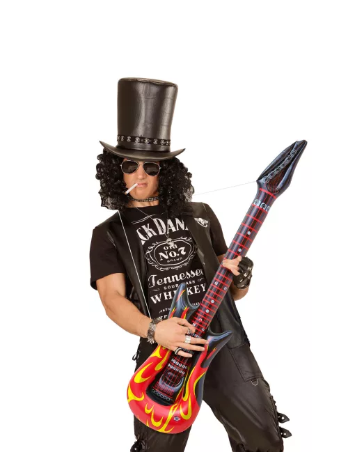 Photo du produit Guitare rock en flammes gonflable 105 cm