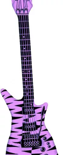 Photo du produit Guitare rock gonflable rose fluo