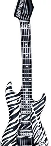 Photo du produit Guitare rock gonflable zébrée